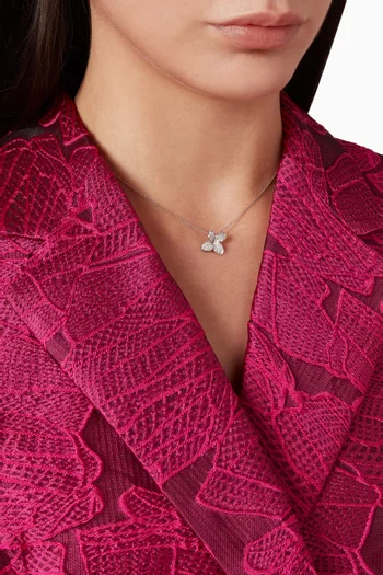 Petit Garden Necklace with Diamonds in 18kt White Gold