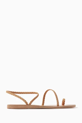 Eleftheria Braided Sandals in Nappa Leather