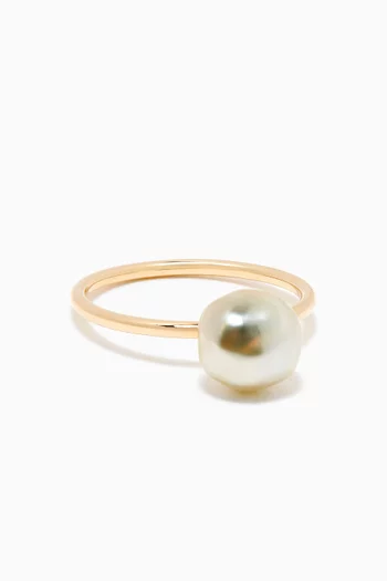 Pearl Ring in 18kt Yellow Gold         