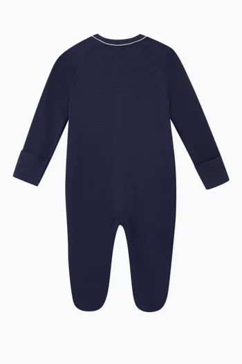 Embroidered Logo Cotton Romper