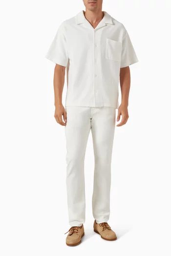 بنطال جينز لوم بقصة ضيقة قطن مطاطي