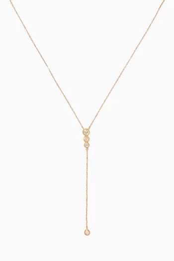 Drop Necklace with Diamonds in 18kt Yellow Gold      
