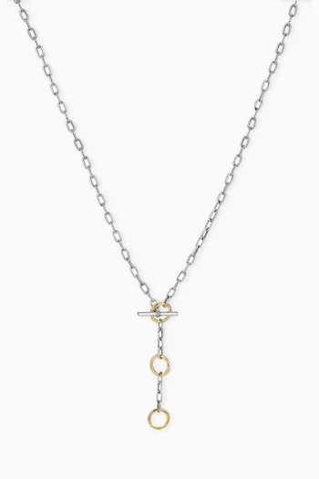 DY Madison® Three Ring Chain Necklace with 18kt Yellow Gold 