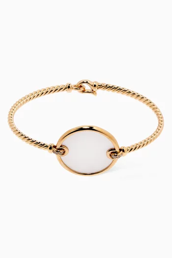 DY Elements® Bracelet with Mother of Pearl & Pavé Diamonds in 18kt Yellow Gold   