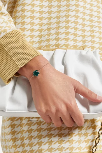Petit Joli Diamond Bracelet with Green Agate in 18kt Rose Gold