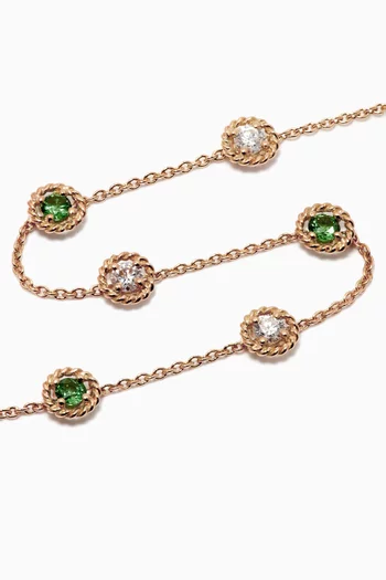 Salasil Diamond Bracelet with Tsavorite in 18kt Yellow Gold  