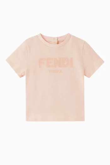 Embroidered Logo T-shirt in Cotton  