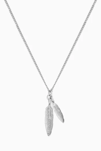 Feathers Necklace in Sterling Silver