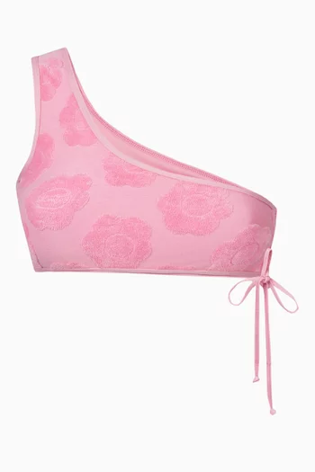 x Hailee Steinfeld Cove Floral Bikini Top in Cotton Terry  
