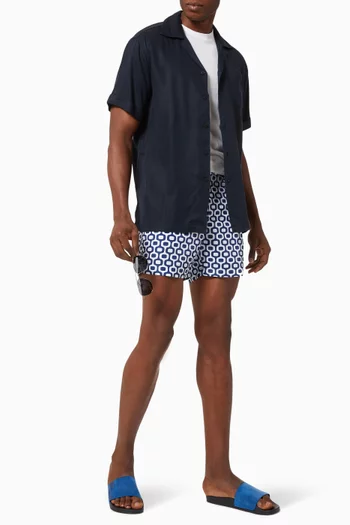 Classic Ipanema Print Swim Shorts in Cotton    