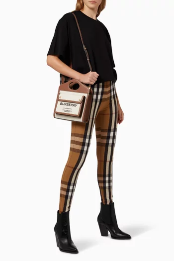 Mini Pocket Bag in Canvas & Leather         
