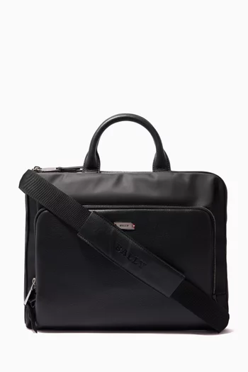 Valdio Business Bag in Leather & Canvas  