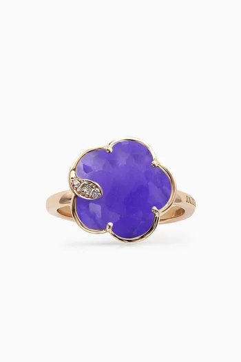 Petit Joli Diamond Ring with Violet Quartz in 18kt Rose Gold          