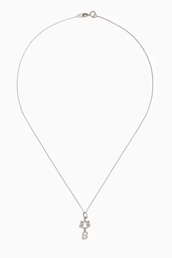 "Maya the Kitten" Letter Diamond Pendant in 18kt Yellow Gold        