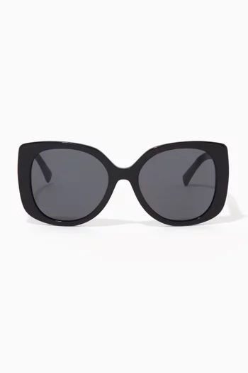 Logo Cat-eye Sunglasses in Acetate