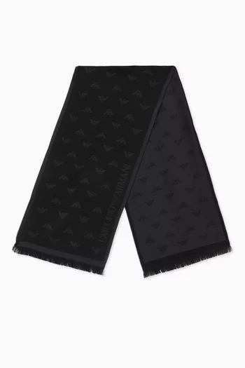 EA Macro Logo Scarf in Wool        