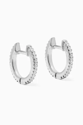 Pavé Zircon Stone Huggies  