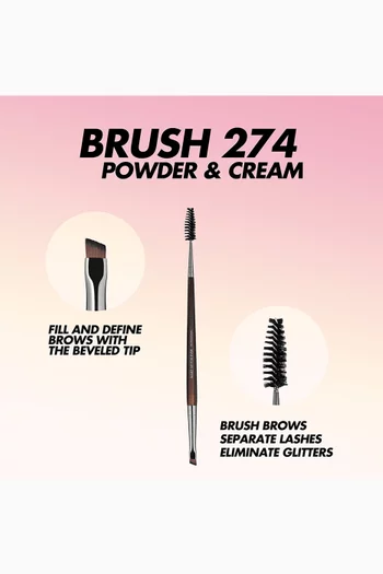 Double-Ended Angled Eyebrow & Eyelash Brush - 274 