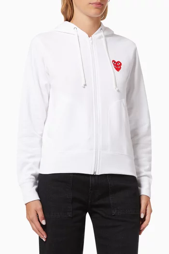 Double Heart Sweatshirt in Cotton Terry   