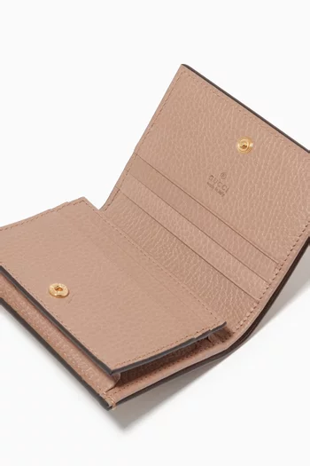 GG Marmont Card Case Wallet in Leather & GG Supreme Canvas    