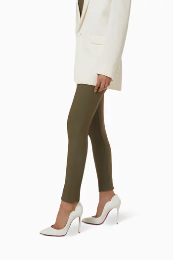 حذاء كلاسيك هوت شيك بكعب بارتفاع 100 مم جلد