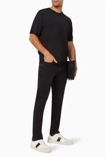 تي شيرت أسيتات بفتحة رقبة مستديرة