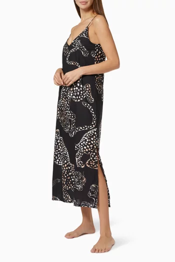 Jag Print Slip Nightie in Cotton   