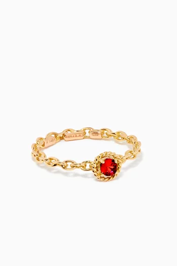 Salasil Solitaire Ruby Ring in 18kt Rose Gold      