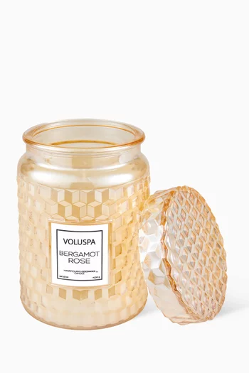 Bergamot Rose Large Jar Candle, 510g