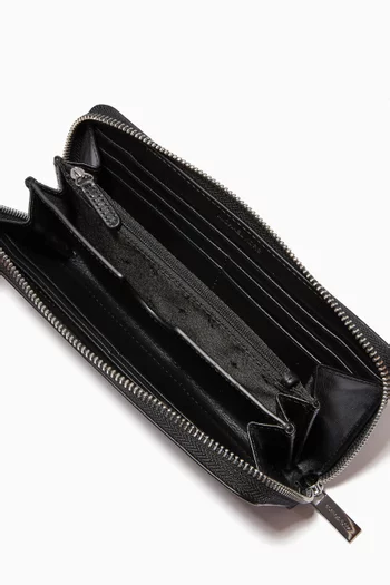 Greyson Zip Wallet in Logo Canvas  