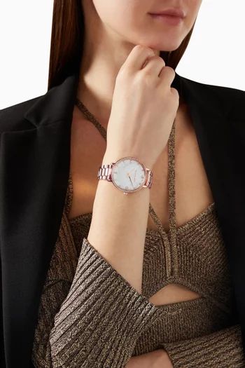 ساعة بيبر كوارتز مرصعة بأحجار بافيه، 38 مم