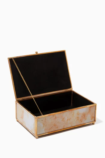 Large Jewellery Box in Marble Glass   