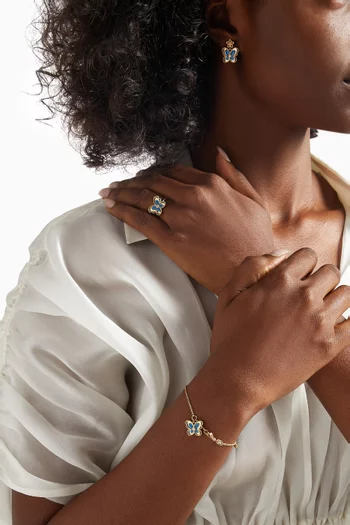 خاتم فرفشة جياردينو ذهب أصفر عيار 18