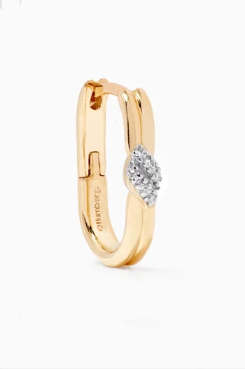Diamond Touch Single Huggie in 9kt Yellow Gold 