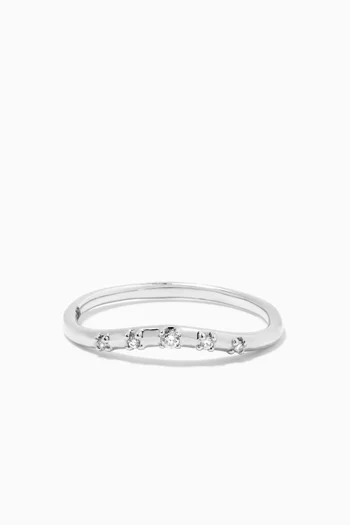 Curve Diamond Band in 14kt White Gold 