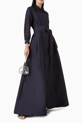 Eyelet Shirt Gown in Taffeta