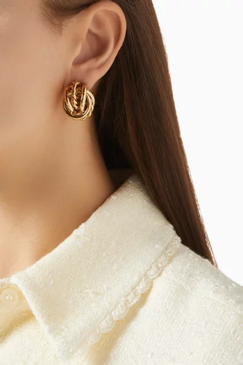 Lilou Stud Earrings in Gold-plated Metal