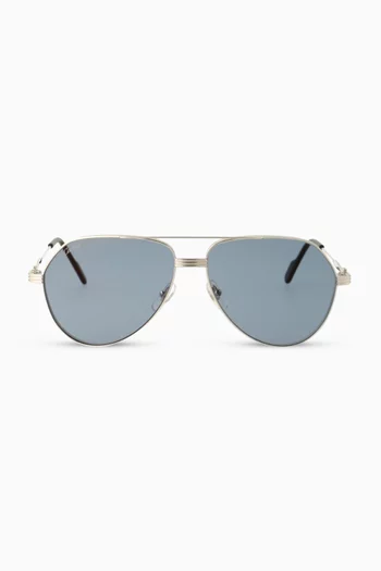 Santos de Cartier Sunglasses in Metal   