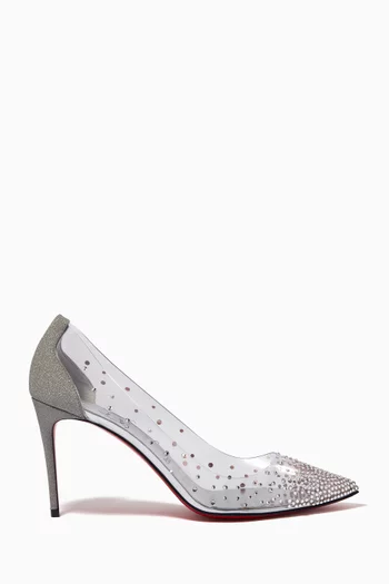 Degrastrass 85 Pumps in Glitter Leather & PVC