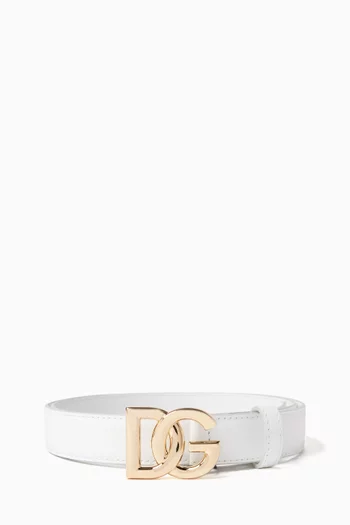 Logo Belt in Calf Leather