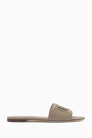 Bianca Logo-detail Slides in Leather