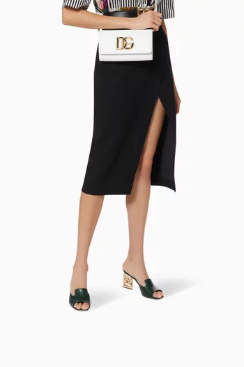 DG Logo Heel Mules in Leather   