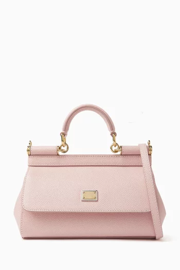 Small Miss Sicily East West Bag in Dauphine Leather
