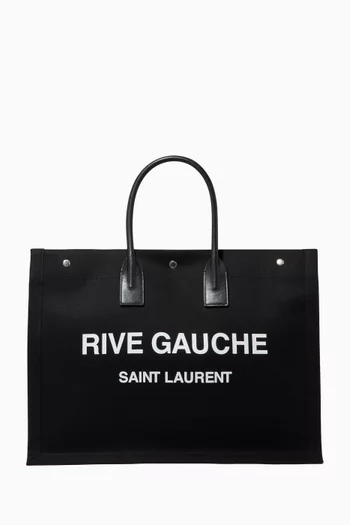 Large Rive Gauche Tote Bag in Canvas & Leather   