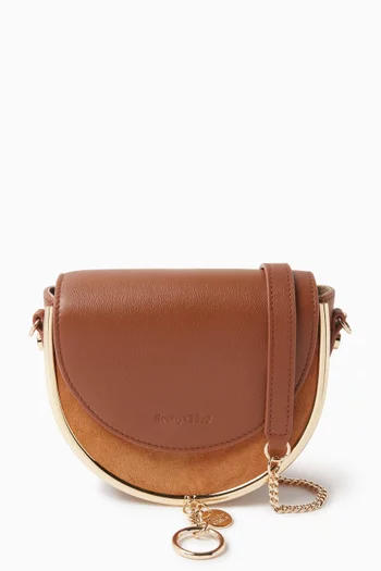 Small Mara Evening Bag in Grained Leather & Suede