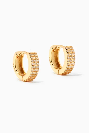 Lia Huggie Hoops in Gold-plated Sterling Silver   