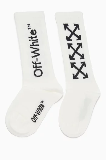Arrows Mid Length Socks in Cotton