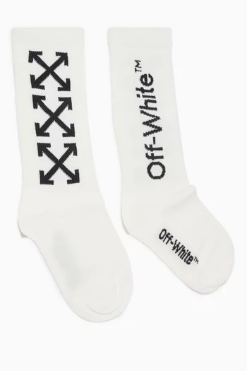 Arrows Mid Length Socks in Cotton
