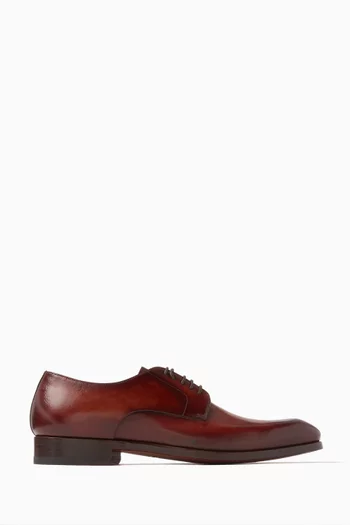Derby Lace-Up Shoes in Calf Leather