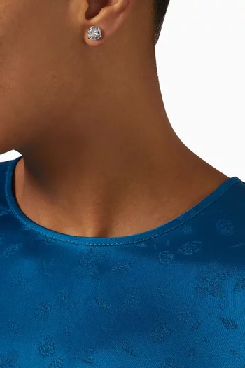 أقراط بريليانت ستيتمنت معدن مرصعة بأحجار بافيه